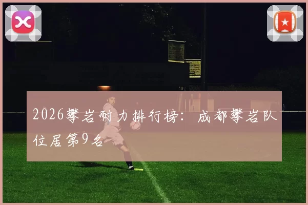 2026攀岩耐力排行榜：成都攀岩队位居第9名